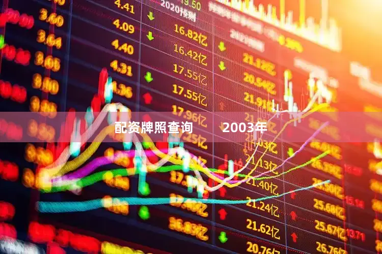 配资牌照查询        2003年